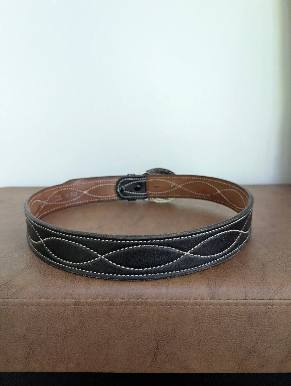 Indian Chief Herford Leather embroidered western belt